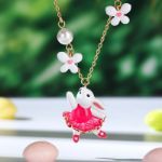 Bortwide "Enchanted Rabbit" Enamel Sterling Silver Jewelry Set