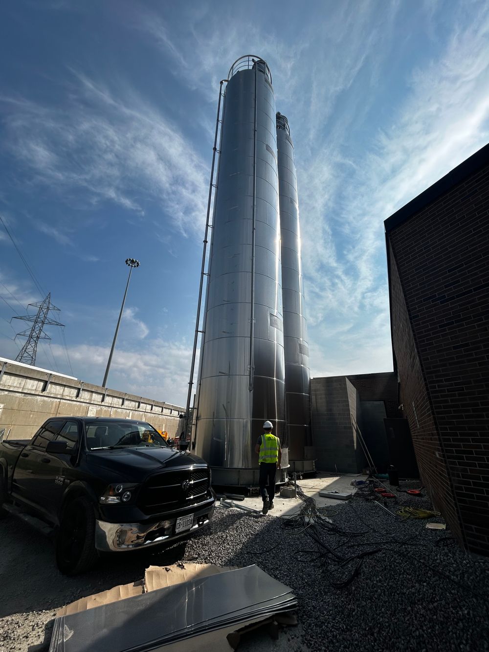 Silo installation at the Crispy Just Baked plant