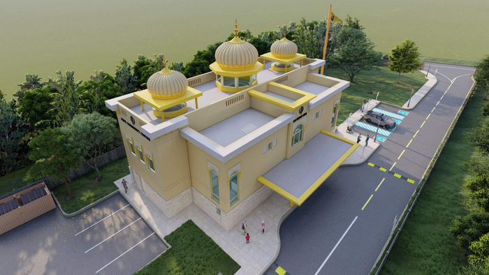 Architectural rendering of the new Gurudwara Sahib Durham Region in Oshawa
