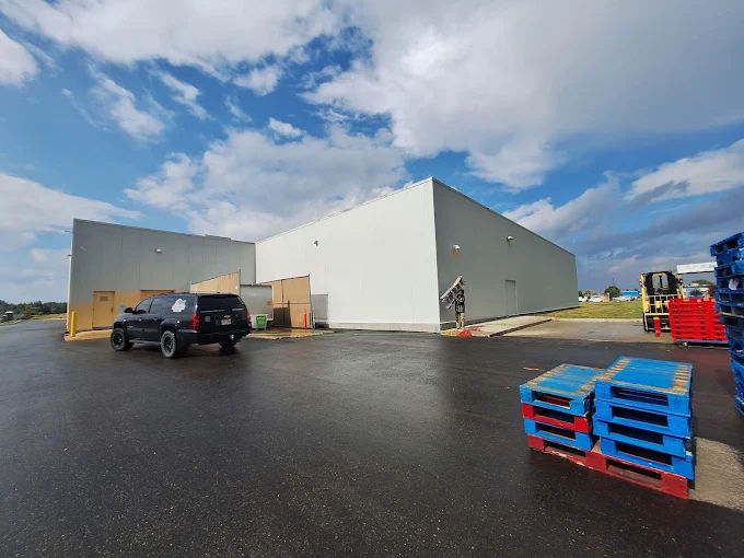Building addition and service yard at a Walmart store