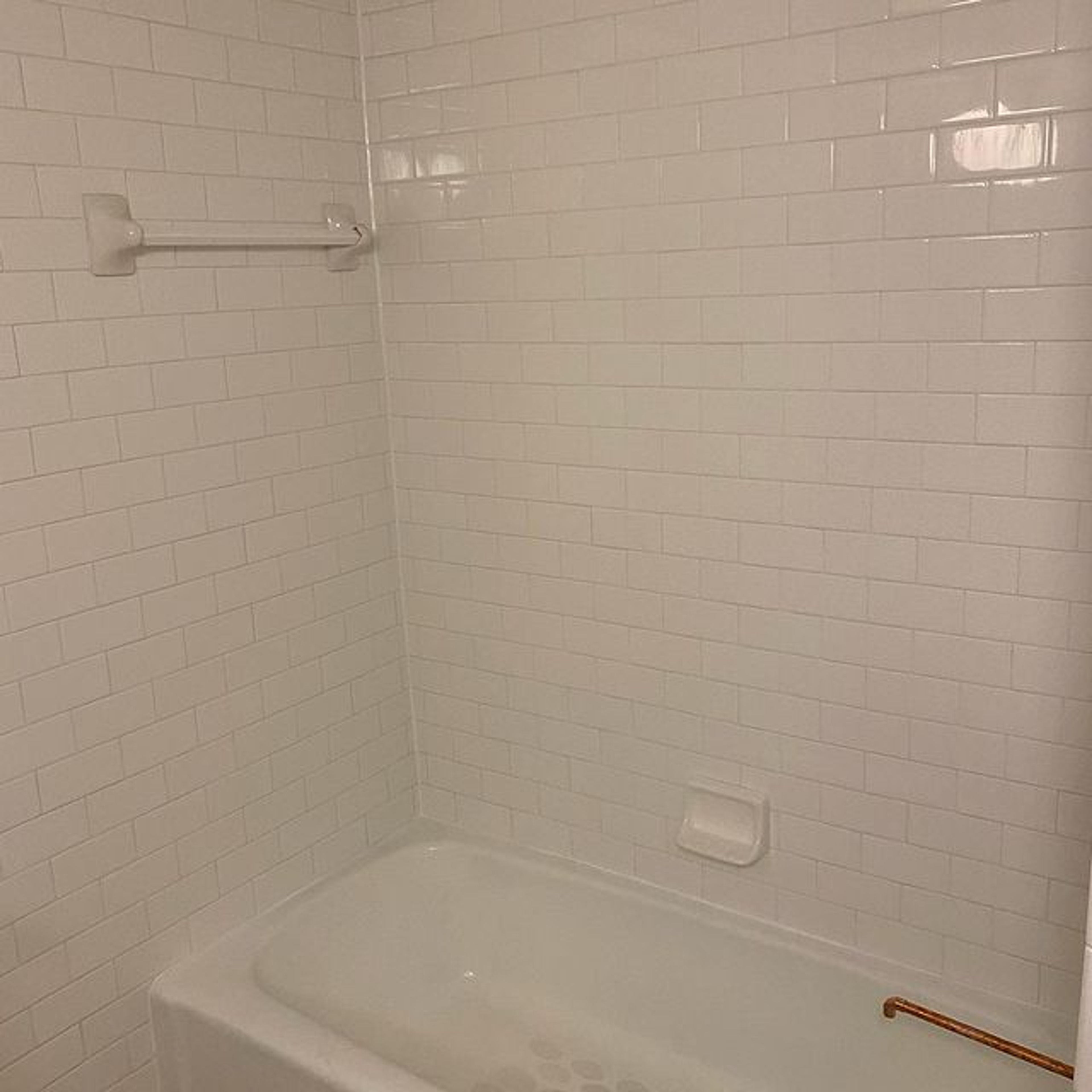 White tile bathtub