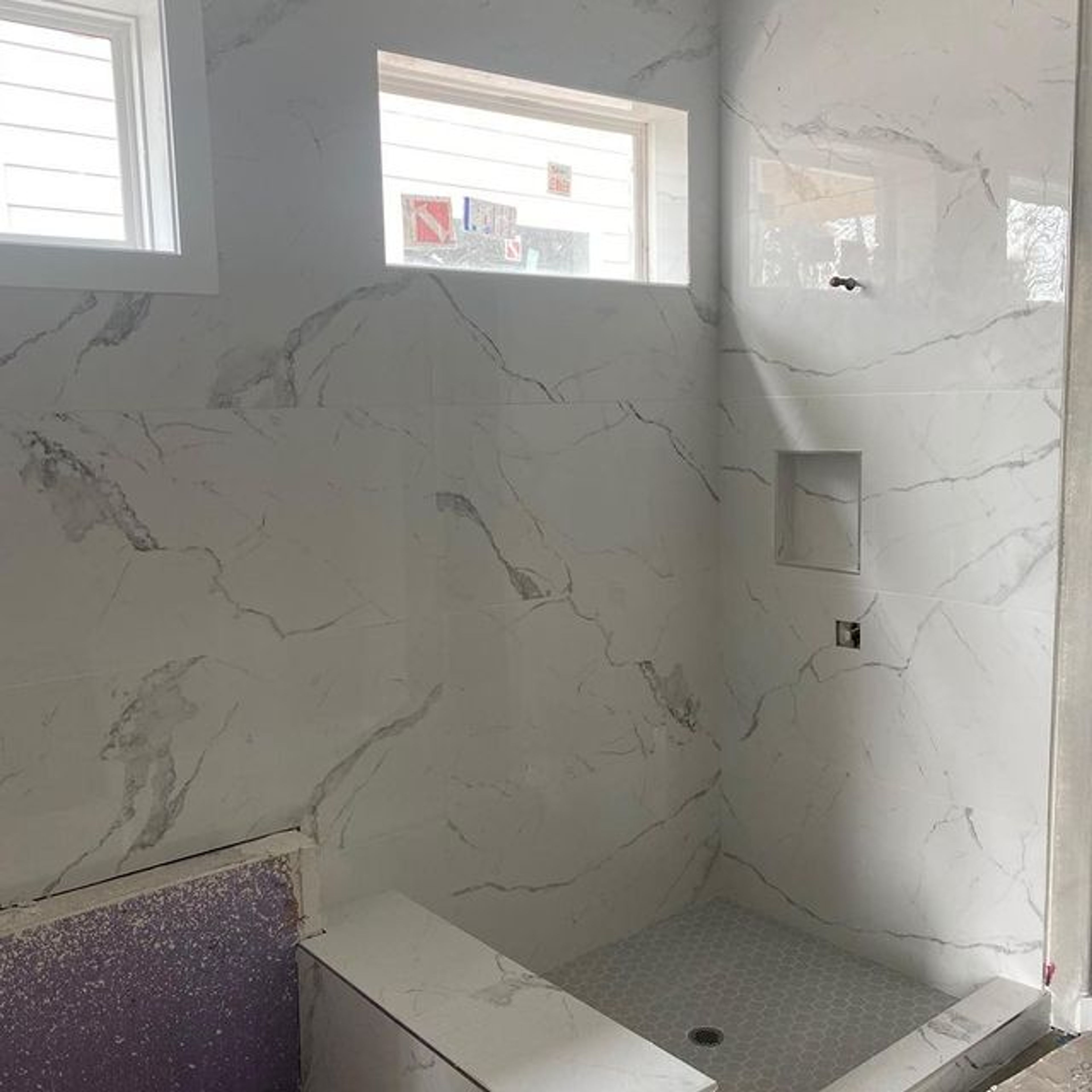 Marble shower