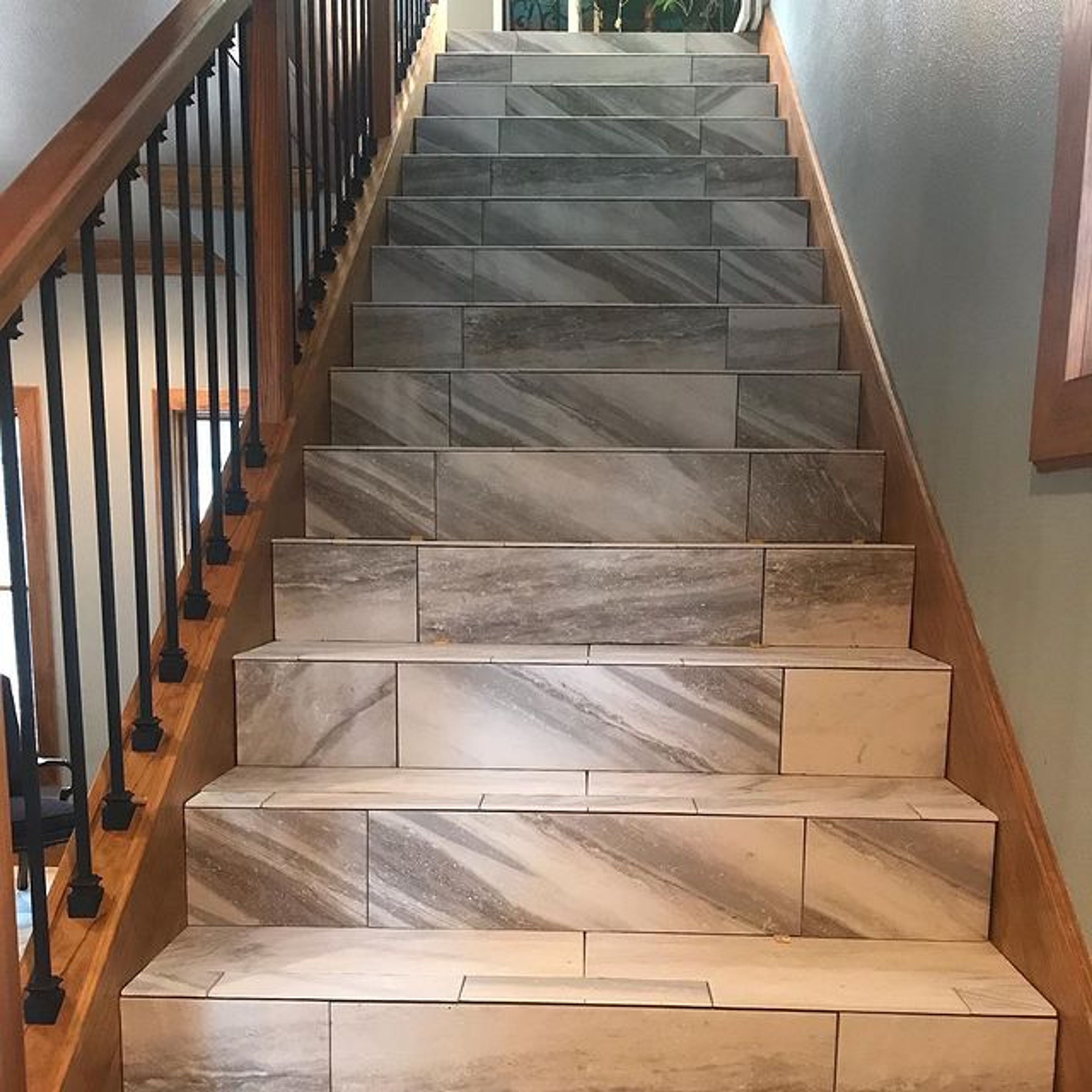 Rectangular panel stairs