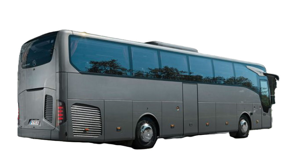 Autocar Mercedes Tourismo 30 places gris moderne avec vitres teintées pour excursions