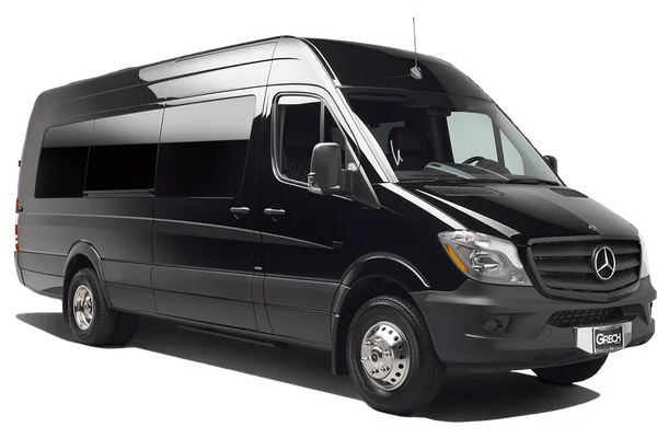 Minibus Mercedes Sprinter luxe 16 places Euro 6 conforme LEZ Bruxelles avec chauffeur professionnel climatisation WiFi sièges cuir