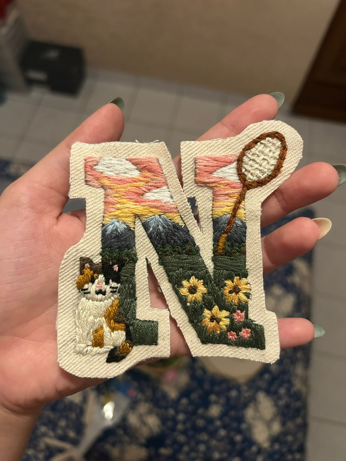 Embroidered catalog piece 028