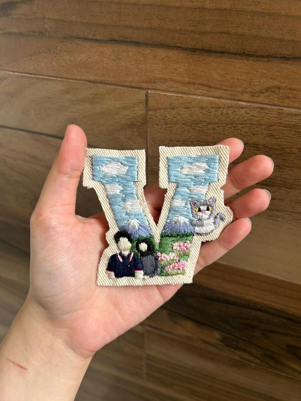 Embroidered catalog piece