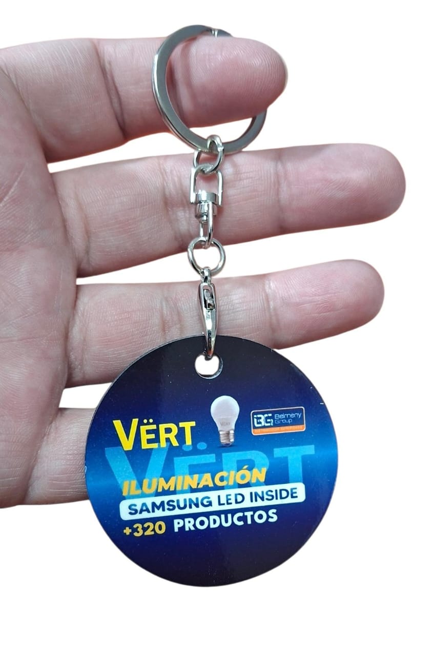 Llavero de aluminio sublimado por ambas caras 