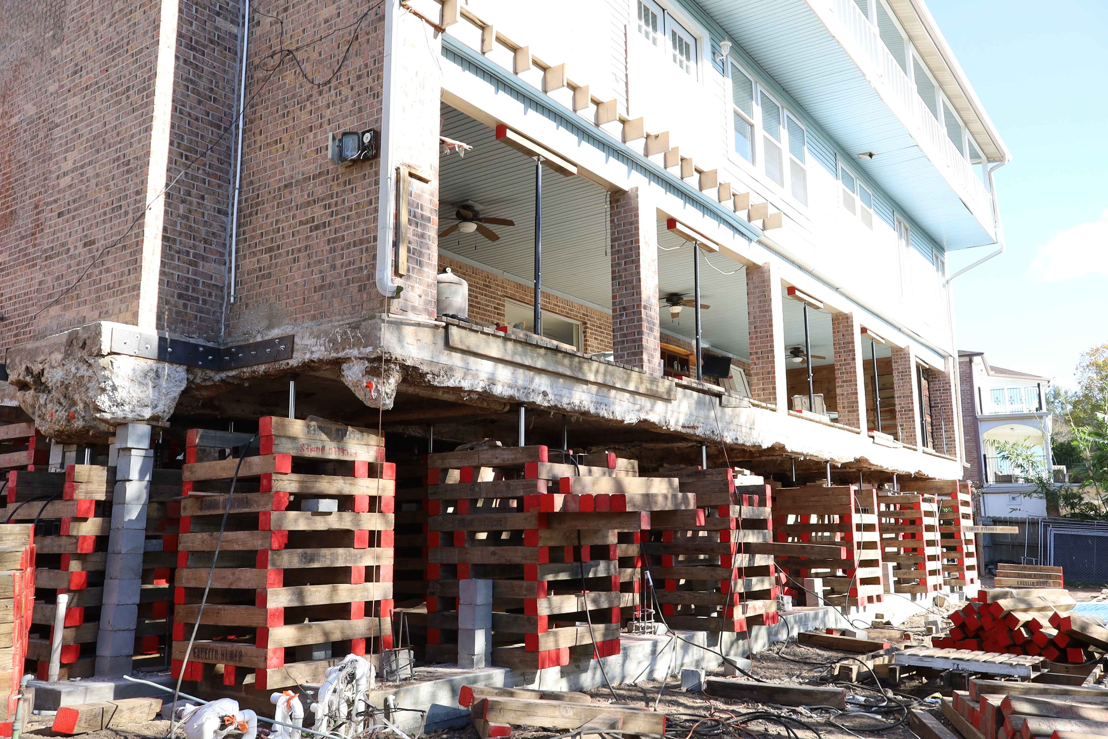 Byrdson Services structural rehabilitation, disaster recovery, and precision home elevation craftsmanship on a residential project