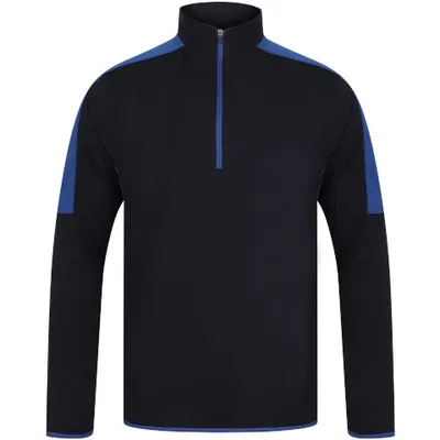 Finden & Hales Quarter Zip Mid-Layer With Contrast Panelling