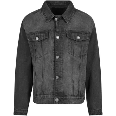 Build Your Brand Heavy Ounce Boxy Denim Jacket