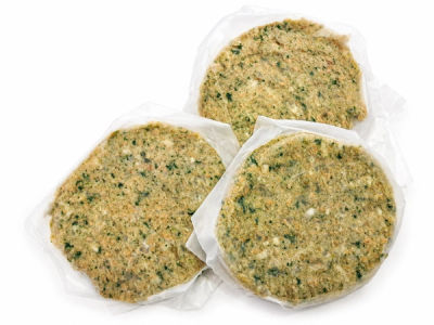 Hamburguesa de pollo y espinaca