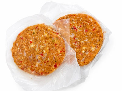 Hamburguesa de pollo y morron