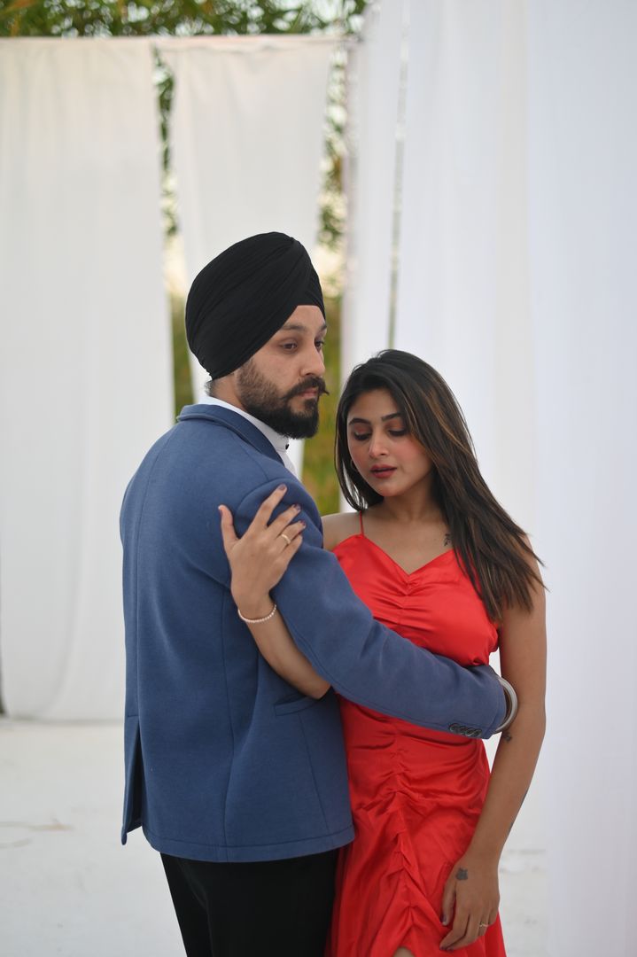 Crimson Grace photoshoot set with modern design and lush greenery perfect for couples and branding sessions located in Nagpur SEDO