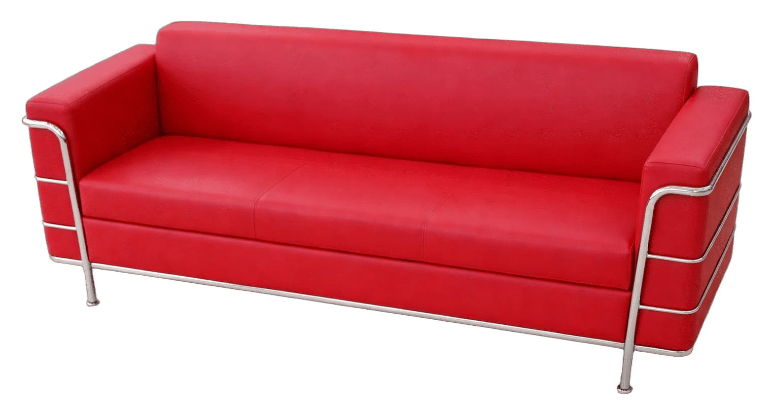 Classic S S 3-Seater Chrome Frame Sofa — Reception & Waiting Area by Salon Factory