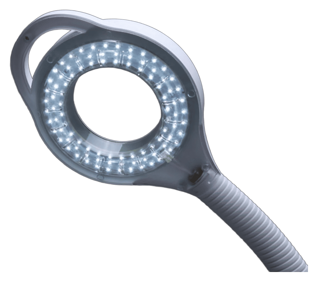 LED Magnifying Floor Lamp with Flexible Gooseneck - View 2