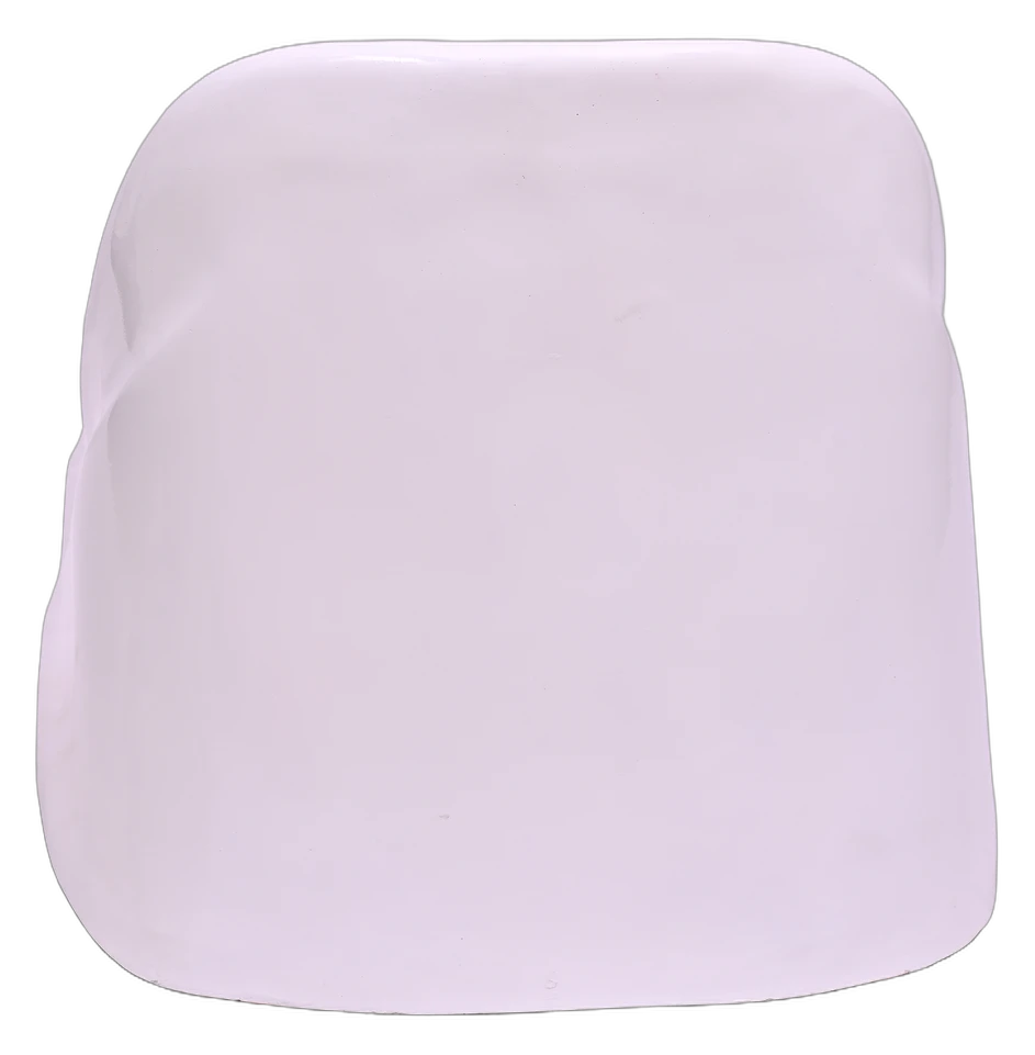 Modern White Plastic Salon Chair with Black Padded Cushion - View 4
