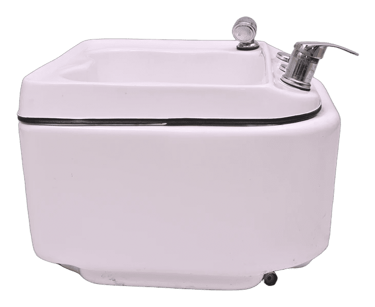 Luxury White Pedicure Spa Bowl with Chrome Fixtures - View 3