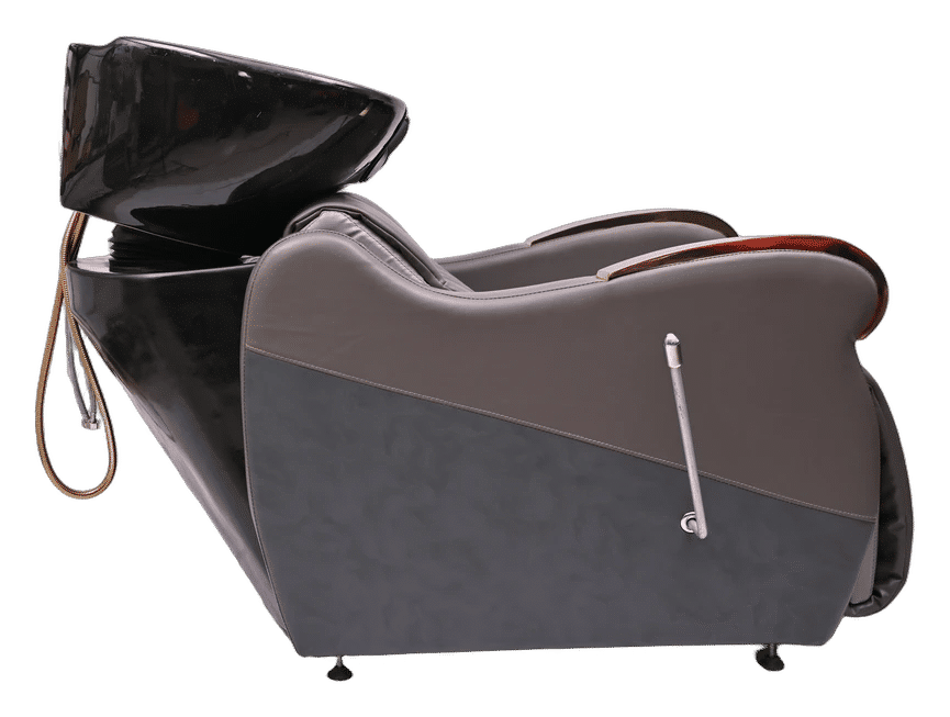 Luxury Grey Salon Backwash Unit with Gold Accents - View 3