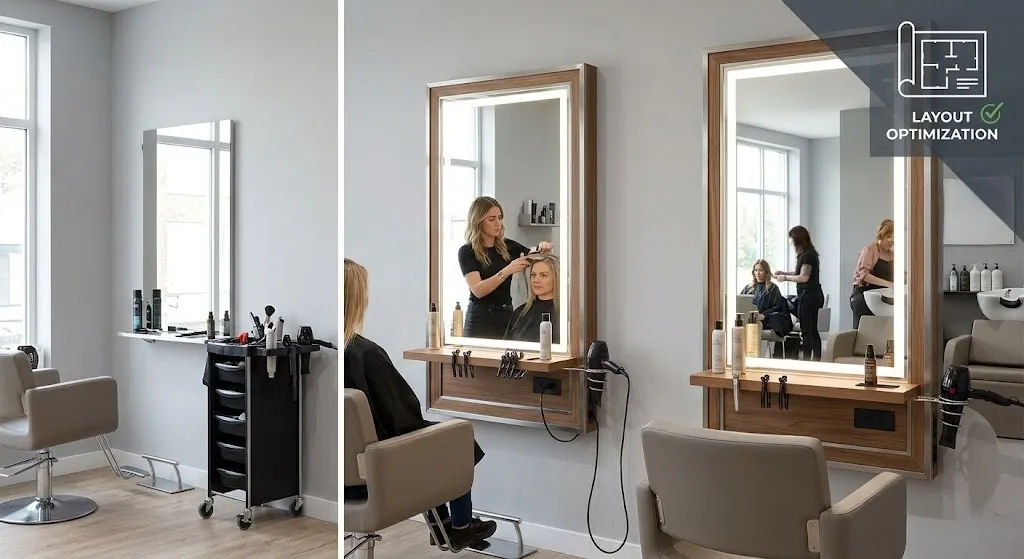 How to Optimize Your Salon Layout with Stylish Mirror Units