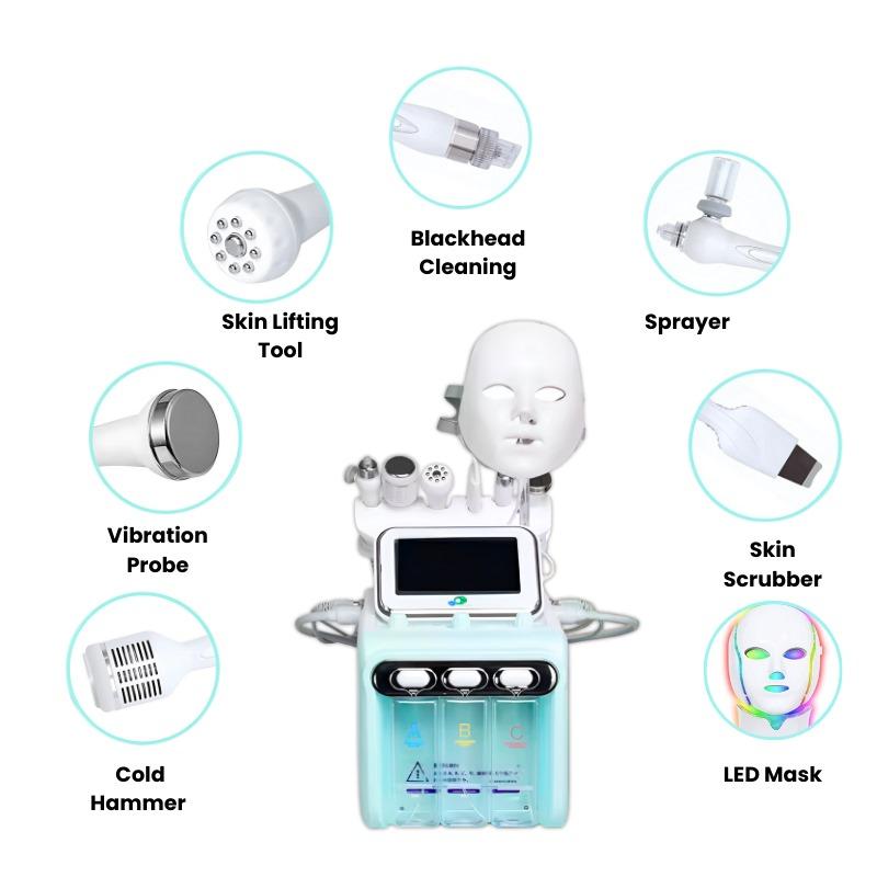 7-in-1 Professional Hydra Facial Machine with LED Light Mask - View 9