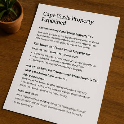 Cape Verde Property Taxes Explained