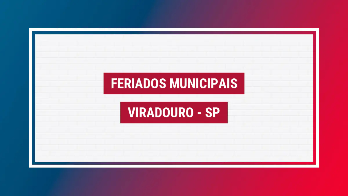 Feriados em Viradouro Imagem ilustrativa feriados Viradouro