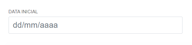 imagem do campo da data inicial