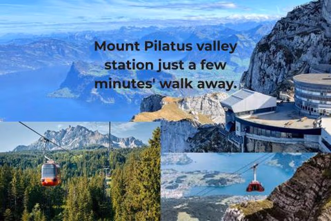Mount Pilatus view Apartment Lucerne with free parking & WIFI — foto 6