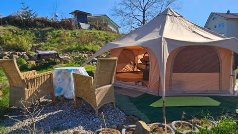 Beheiztes Tipi Zelt Luftbett Camping Winter Schlüchtern Hessen Main-Kinzig — foto 1