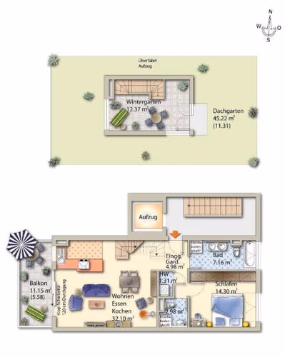 Penthouse-Wohnung - Balkon - Dachterrasse - Zentrum — foto 9