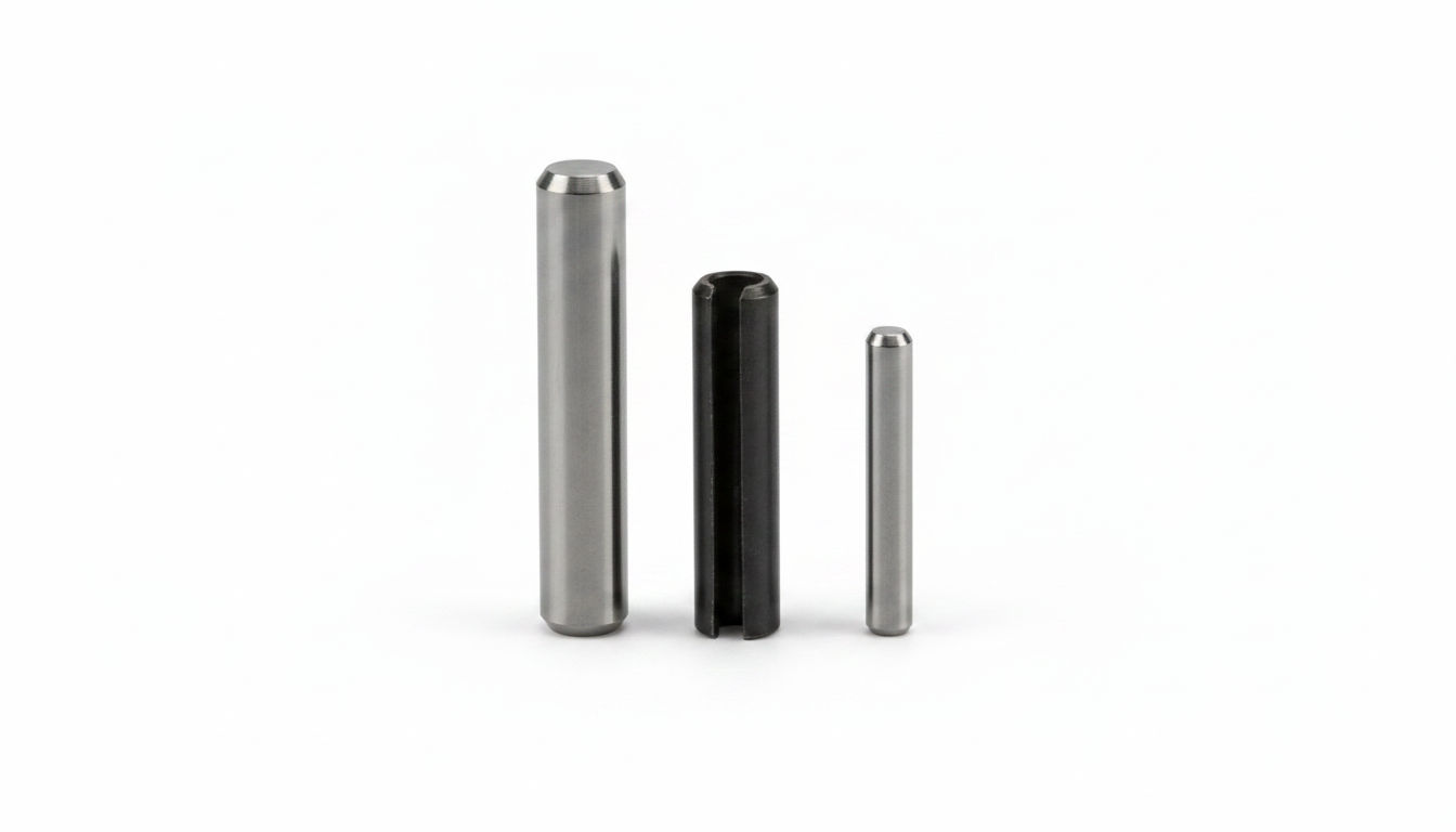 Industrial Custom Dowel, Spring, and Groove Pins standing vertically