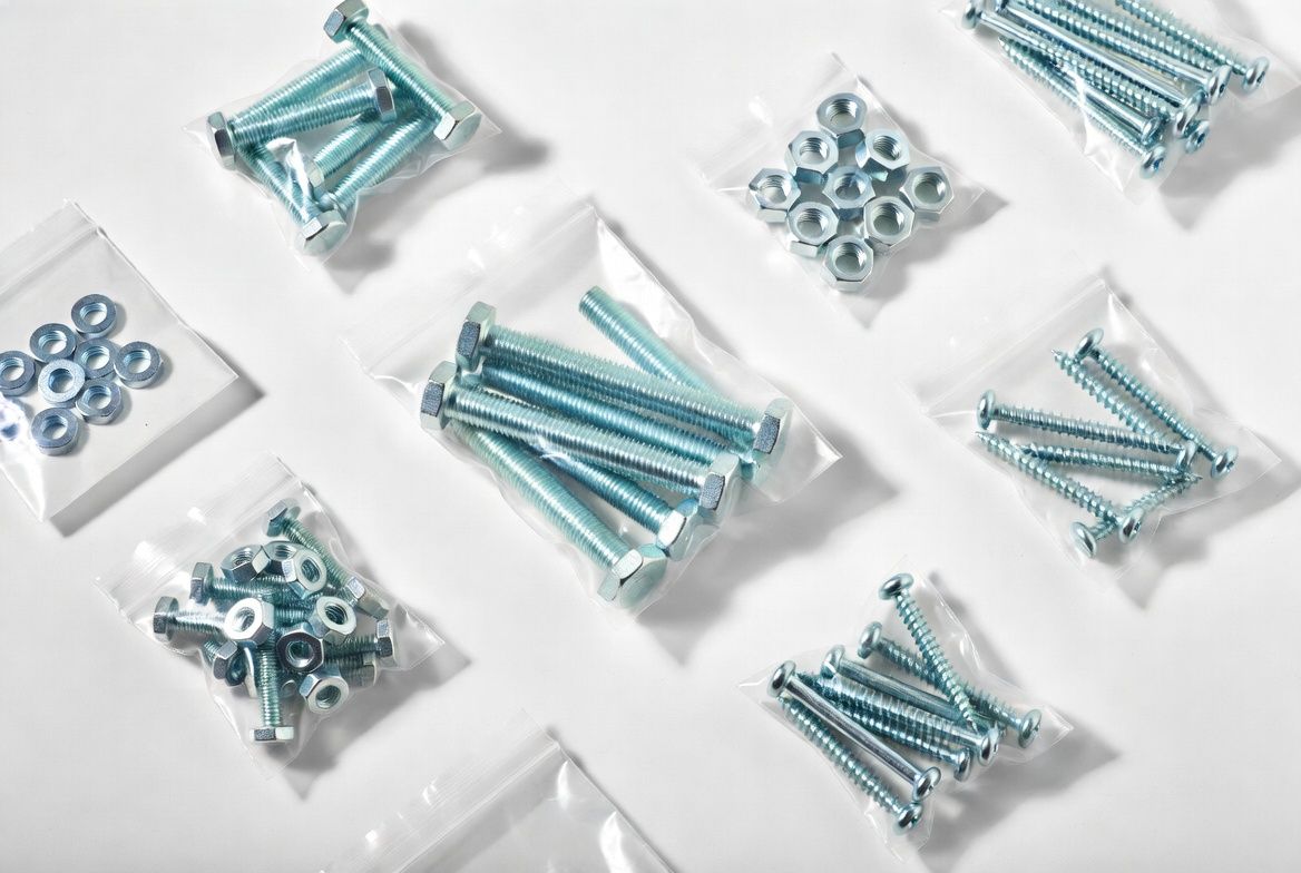 Polybagged kitted fasteners for industrial assembly