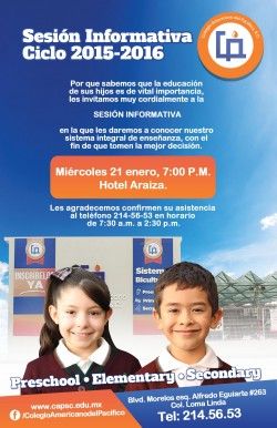 Read more about the article Sesión informativa para clientes nuevos C.E. 2015-2016