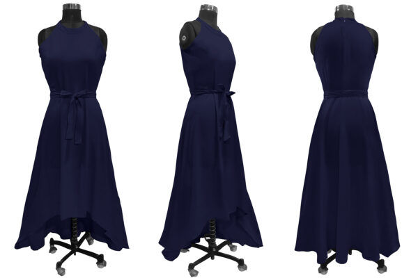 Gorgeous Navy Blue Women’s Wear Maxi Dress - Image 5