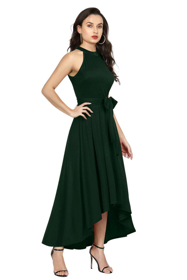 Gorgeous Bottle Green Women’s Wear Maxi Dress - Image 2