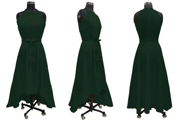 Gorgeous Bottle Green Women’s Wear Maxi Dress - Image 5