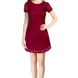 Maroon Rasal Bodycon Knee-Length Dress