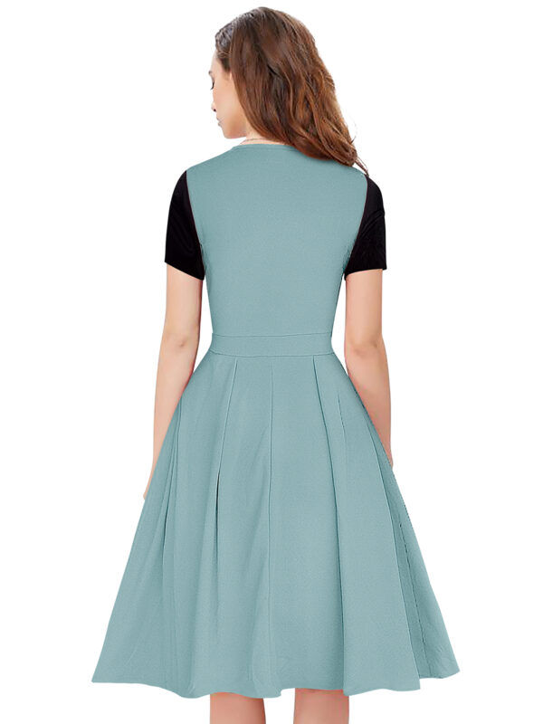 Fit & Flair Pista Cap Sleeve Dress - Image 4