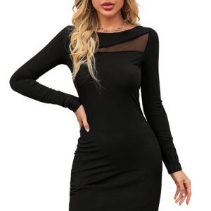 Timeless Black Full-Sleeve Bodycon Dress