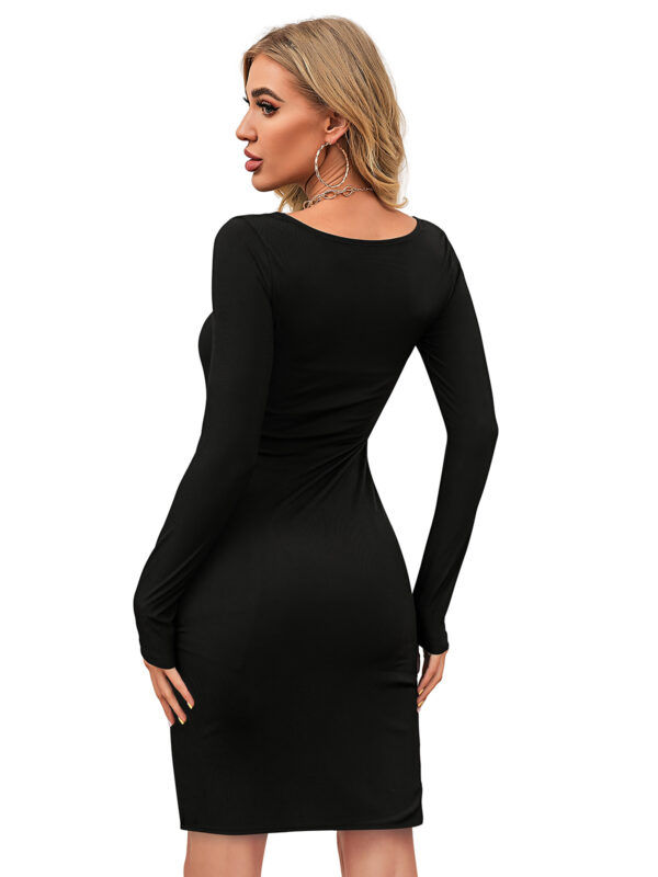Timeless Black Full-Sleeve Bodycon Dress - Image 4
