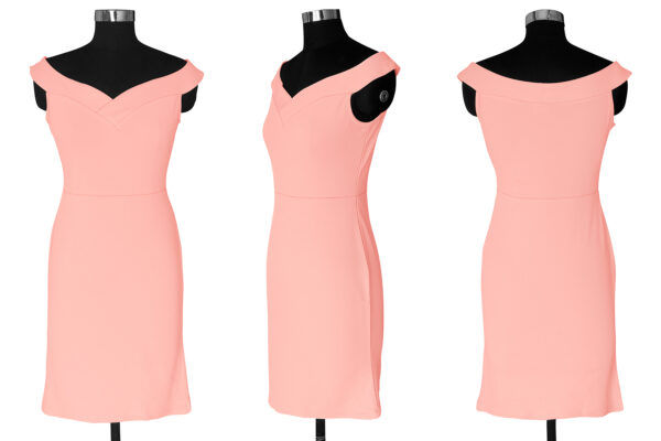 Timeless Peach Sleeveless Bodycon Dress - Image 5