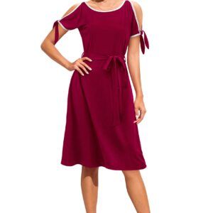 Elegant Maroon Sleeveless Fit & Flair Dress