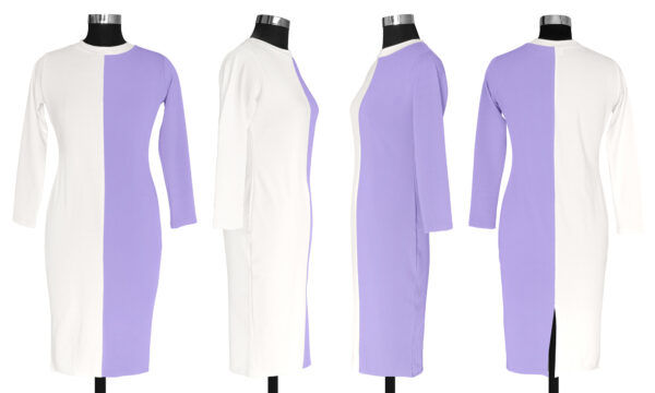 Elegant Purple Bodycon Dress - Image 5