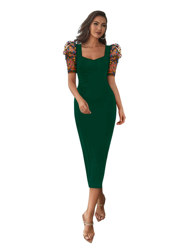 Women's Green Bodycon Dress - Image 2