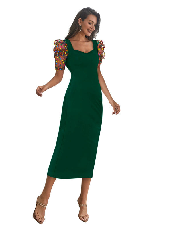 Women's Green Bodycon Dress - Image 3