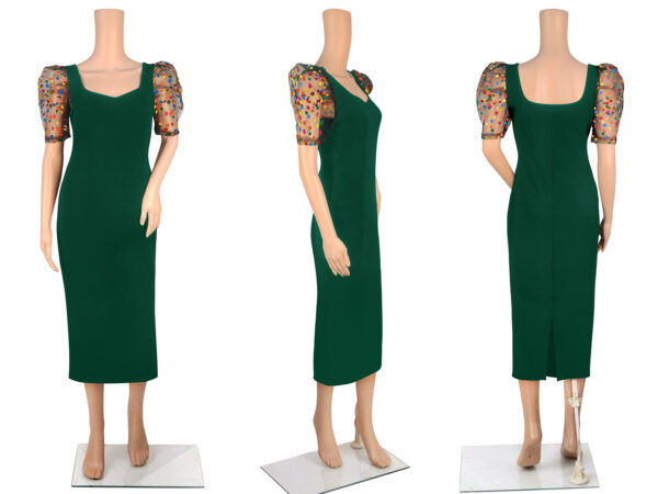 Women's Green Bodycon Dress - Image 6