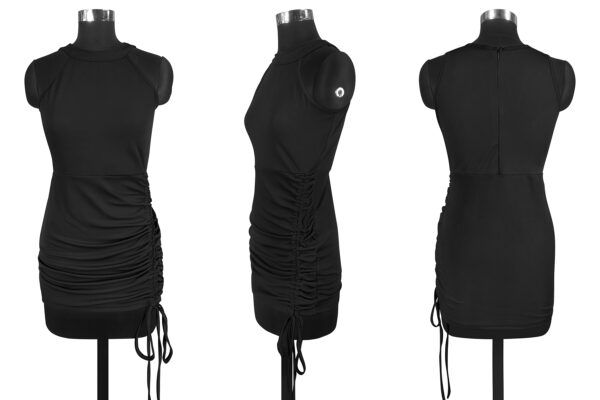 Stretchable Black Sleeveless Bodycon Dress - Image 5