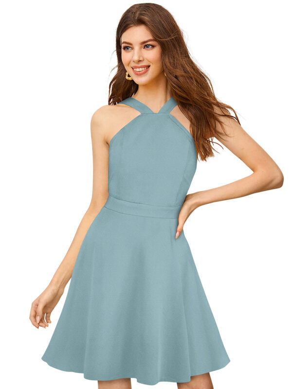 Stretchable Pista Fit & Flair Dress