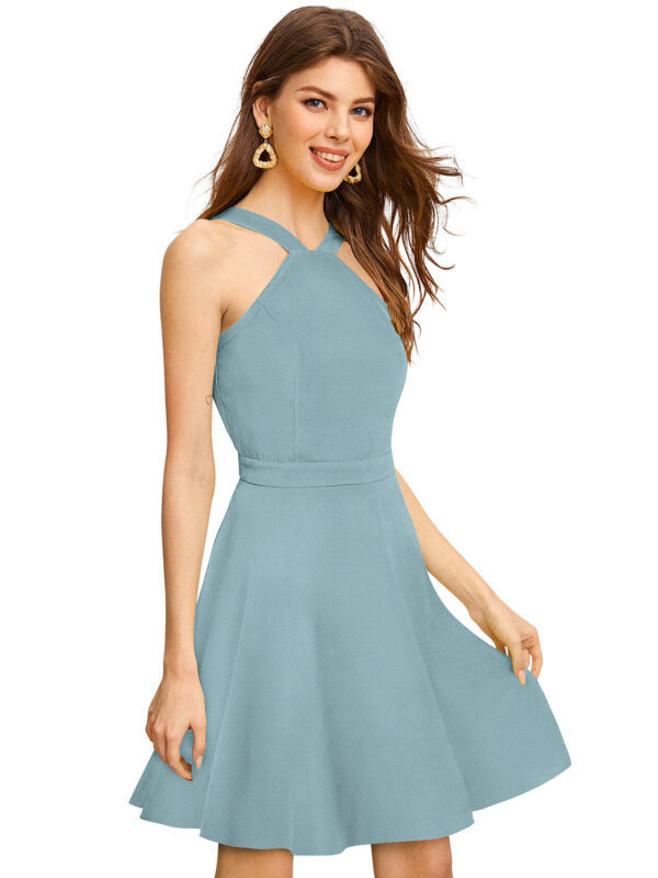 Stretchable Pista Fit & Flair Dress - Image 4